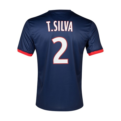 13-14 PSG #2 T.Silva Home Soccer Jersey Shirt